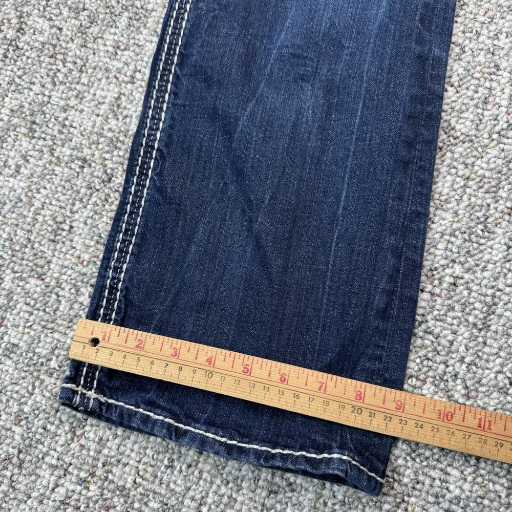 Rock Revival Kai Jeans Womens 30 Fits 32x32 Easy Boot Rhinestone Blue Denim - Picture 5 of 15